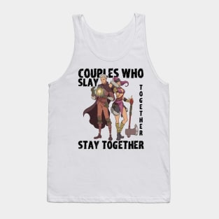 Roleplaying RPG Couple Gift Valentines Day Wizard Barbarian Tank Top